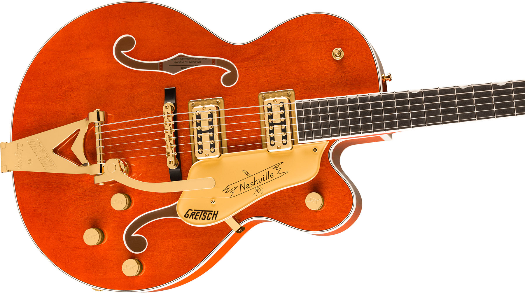 Gretsch Nashville Hollow Body Bigsby Gh Pro Jap 2h Trem Eb - Orange Stain - Guitarra eléctrica semi caja - Variation 2