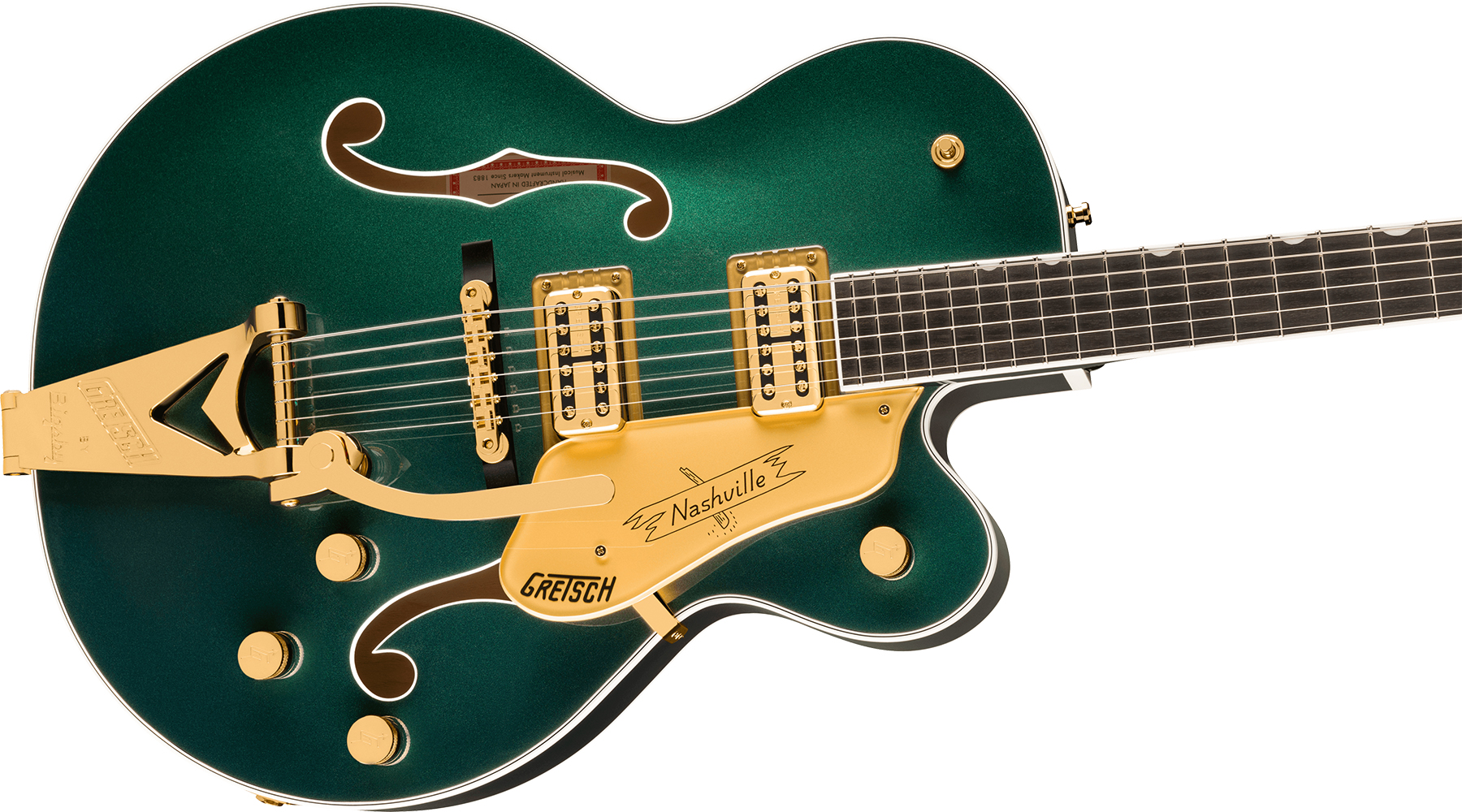 Gretsch Nashville Hollow Body Bigsby Gh Pro Jap 2h Trem Eb - Cadillac Green - Guitarra eléctrica semi caja - Variation 2