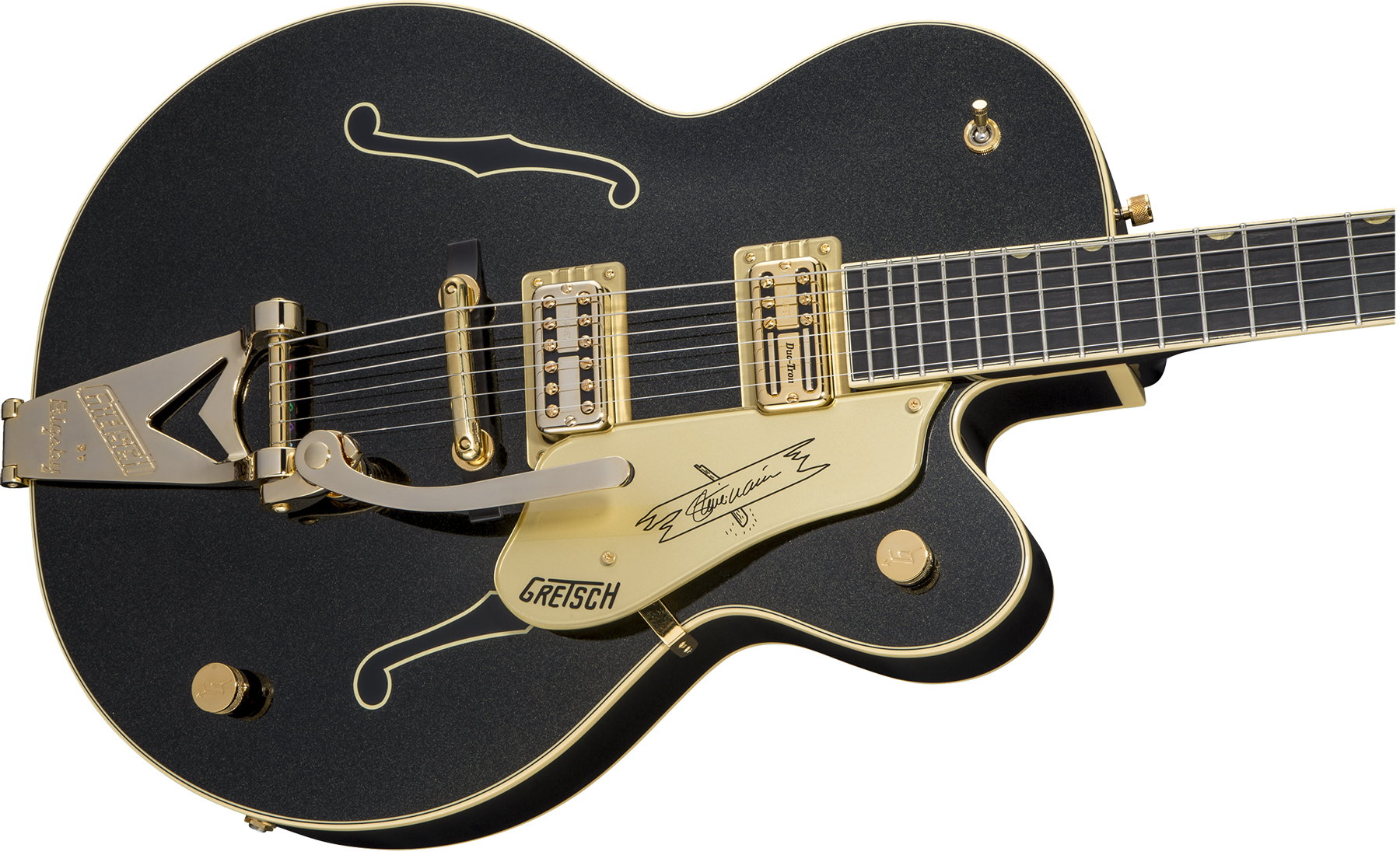 Gretsch Steve Wariner G6120t-sw Nashville Japon Signature Hh Bigsby Eb - Magic Black - Guitarra eléctrica semi caja - Variation 2