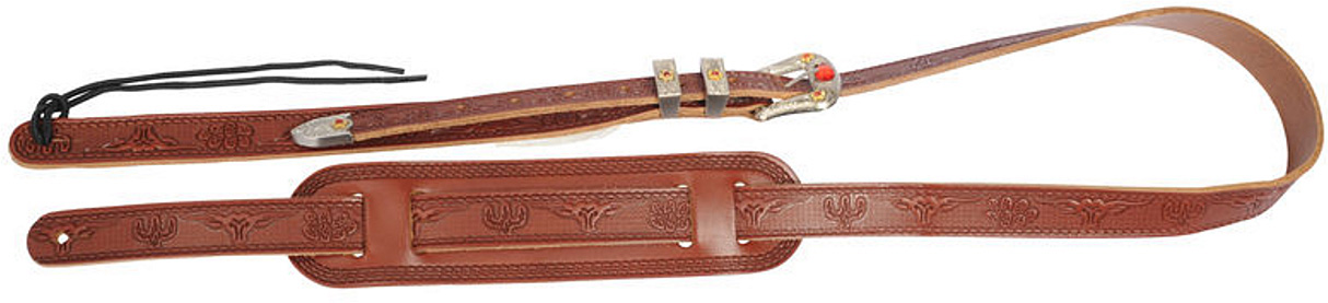 Gretsch Vintage Tooled Leather Guitar Strap Russet Cuir - Correa - Variation 2