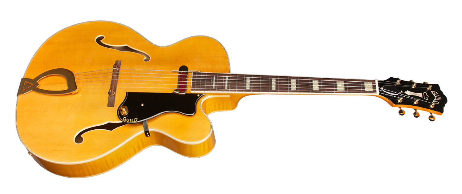 Guild A-150 Savoy Newark St Collection +etui - Blonde - Guitarra elécrica Jazz cuerpo acústico - Variation 1
