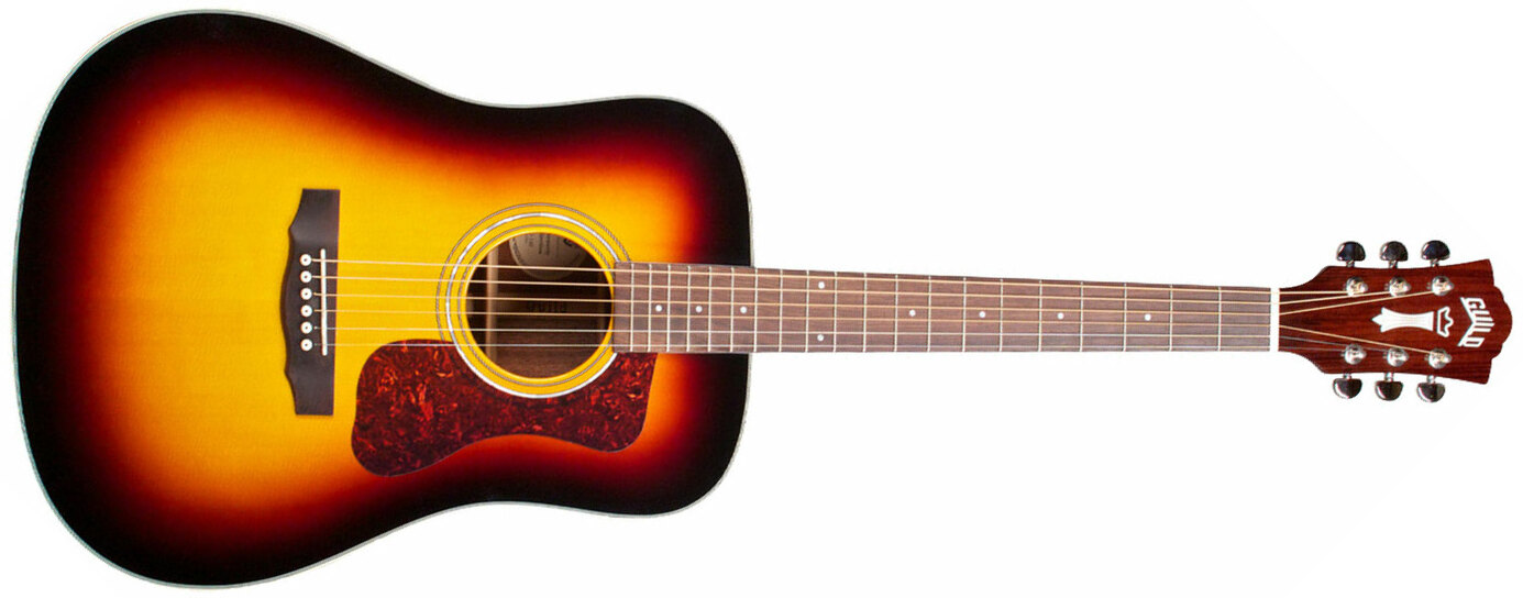 Guild D-140 Westerly Dreadnought Epicea Acajou Rw - Sunburst Gloss - Guitarra acústica & electro - Main picture