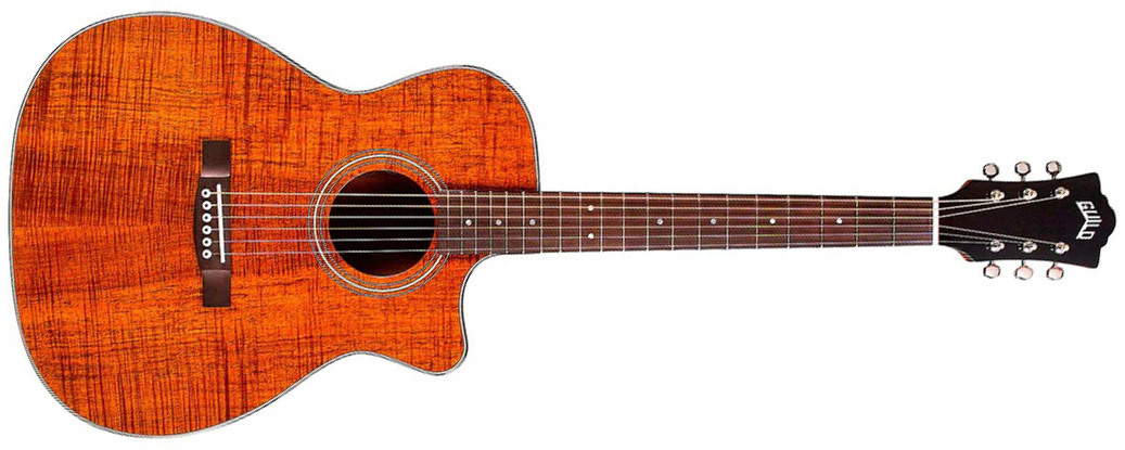 Guild Om-260ce Deluxe Westerly Orchestra Cw Tout Blackwood  Pf - Natural - Guitarra electro acustica - Main picture