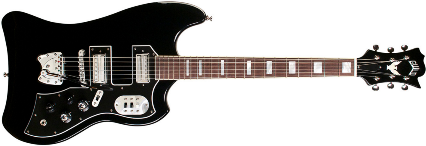 Guild S-200 T-bird - Noir - Guitarra electrica retro rock - Main picture