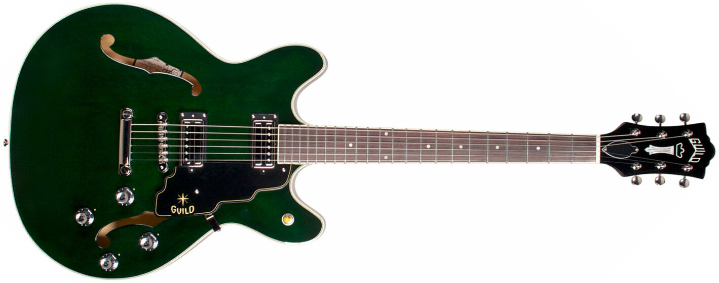 Guild Starfire Iv St Maple Newark St Hh Ht Rw - Emerald Green - Guitarra eléctrica semi caja - Main picture