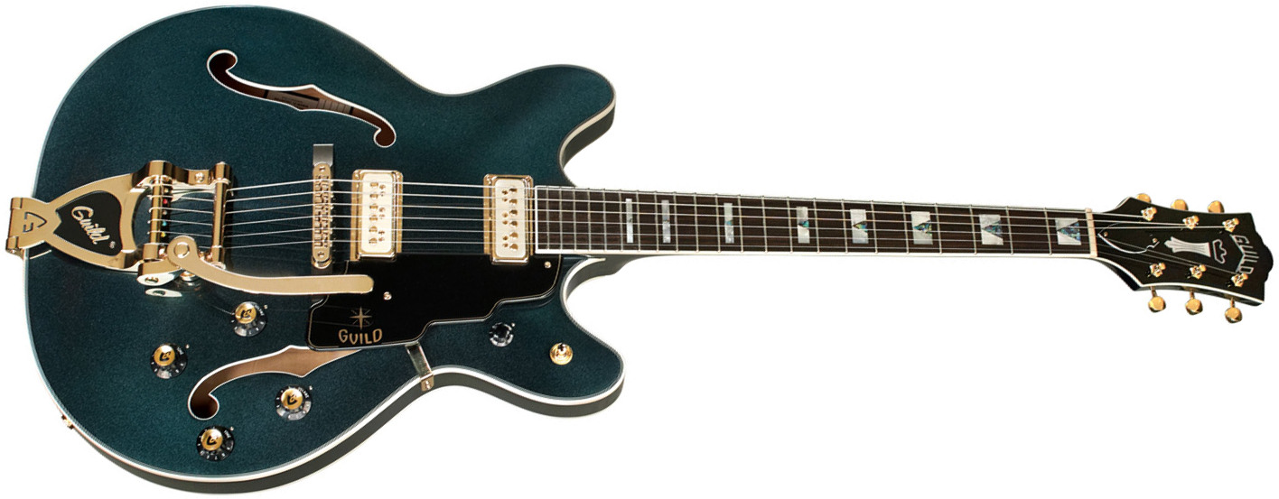 Guild Starfire Vi Special Newark 2h Bigsby Eb - Kingswood Green - Guitarra eléctrica semi caja - Main picture