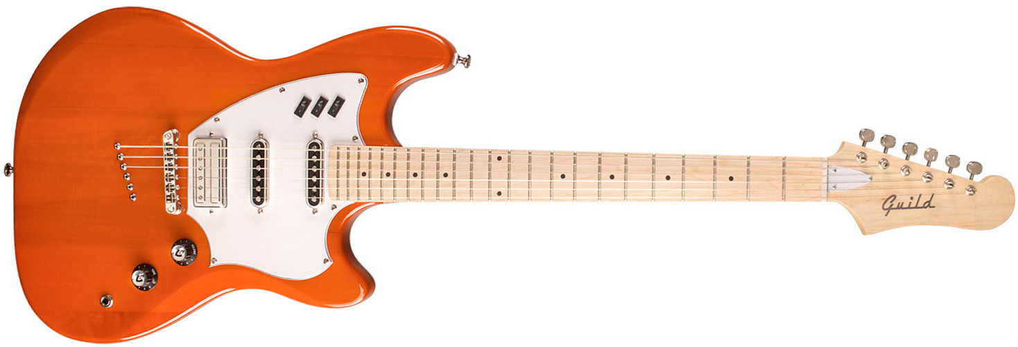 Guild Surfliner Newark St. Hss Ht Mn - Sunset Orange - Guitarra electrica retro rock - Main picture