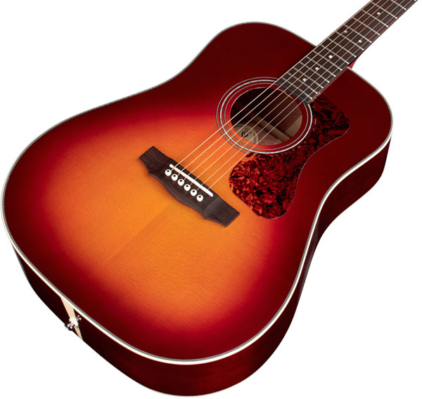 Guild D-140 Westerly Dreadnought Epicea Acajou Rw - Cherry Burst - Guitarra acústica & electro - Variation 3