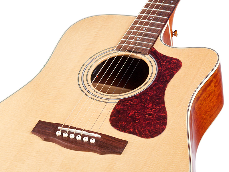 Guild D-140ce Westerly Dreadnought Cw Epicea Acajou Rw +housse - Natural - Guitarra acústica & electro - Variation 4
