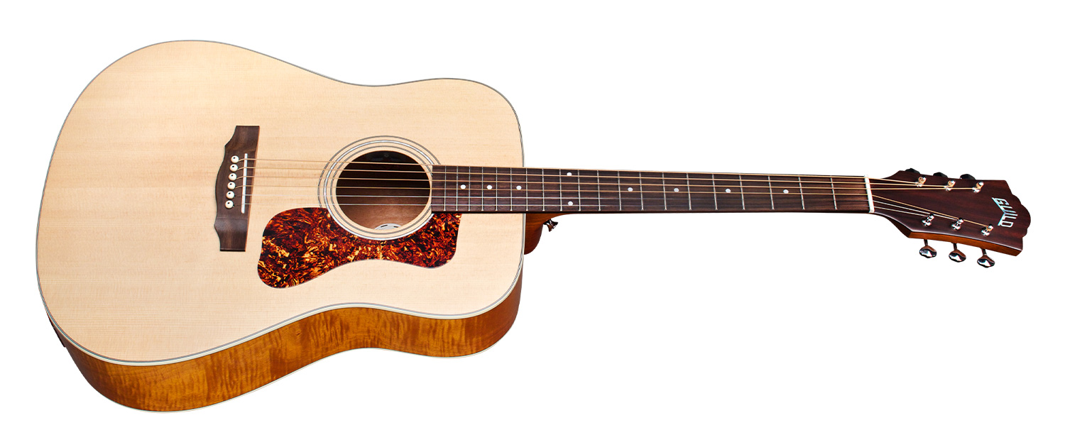 Guild D-240e Flamed Mahogany Ltd Epicea Acajou Pf - Natural - Guitarra electro acustica - Variation 1