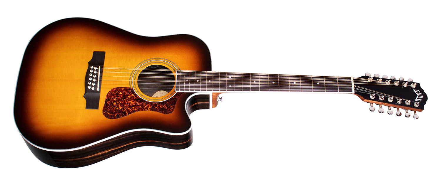 Guild D-2612ce Deluxe Westerly Dreadnought Cw 12c Epicea Ebene Pf - Antique Burst - Guitarra electro acustica - Variation 1