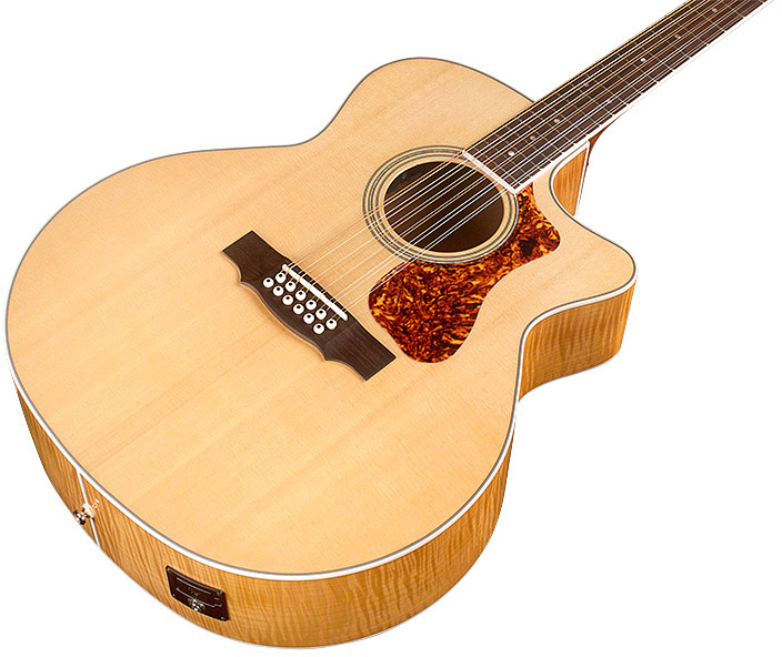 Guild F-2512ce Deluxe Westerly Jumbo Cw 12c Epicea Erable Pf - Blonde - Guitarra electro acustica - Variation 2