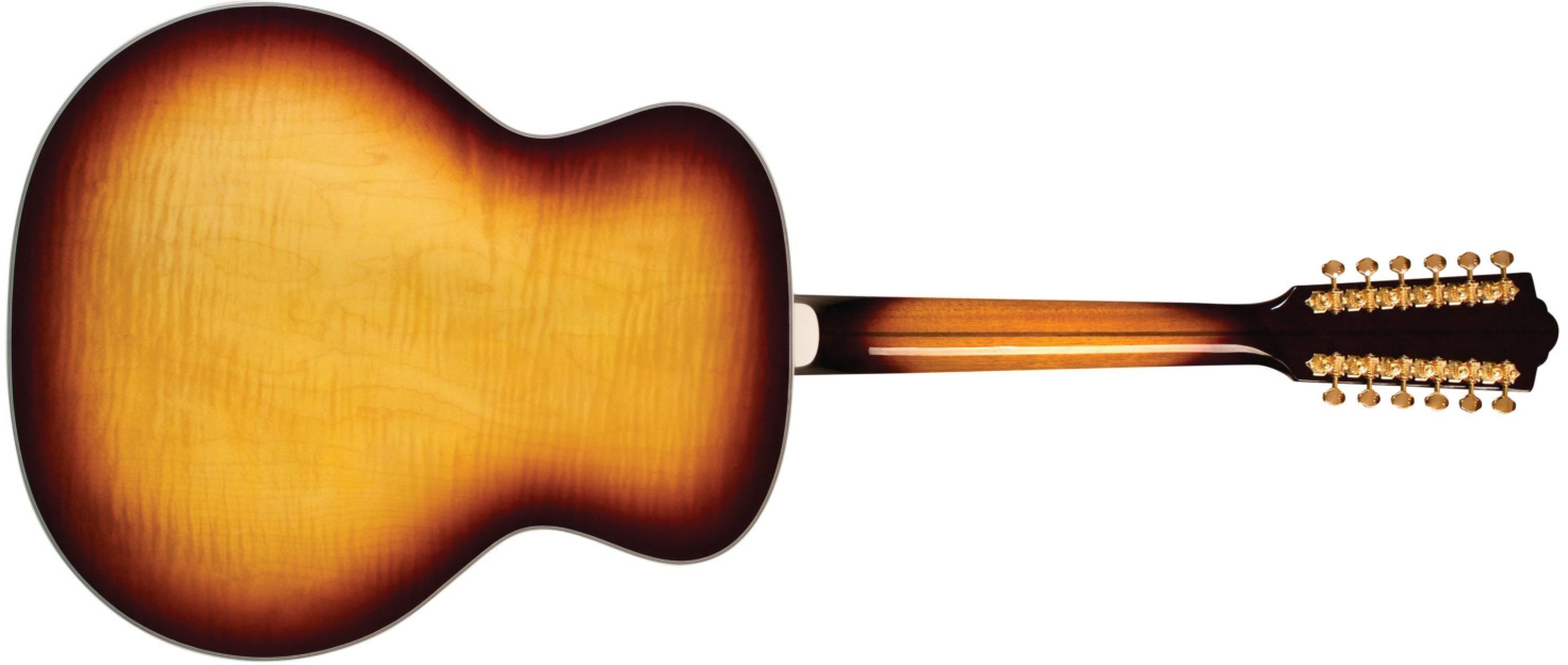 Guild F-512e Maple Usa Jumbo 12c Epicea Erable Eb - Antique Burst - Guitarra folk - Variation 1