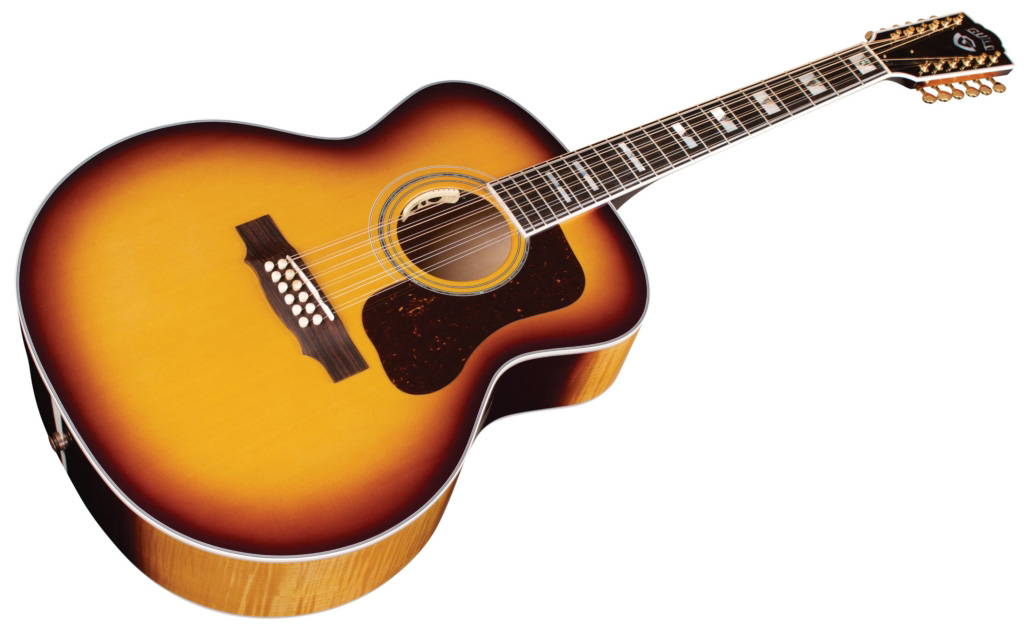Guild F-512e Maple Usa Jumbo 12c Epicea Erable Eb - Antique Burst - Guitarra folk - Variation 2