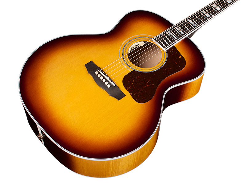 Guild F-55e Maple Usa Jumbo Epicea Erable Eb - Antique Sunburst - Guitarra electro acustica - Variation 3