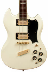 Guitarra eléctrica de autor Guild Newark St. Kim Thayil Polara - Vintage white