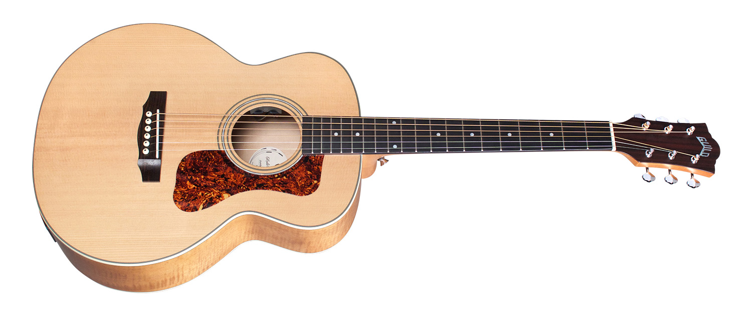 Guild Jumbo Junior Flamed Maple Westerly Epicea Erable Pf - Natural - Guitarra electro acustica - Variation 1