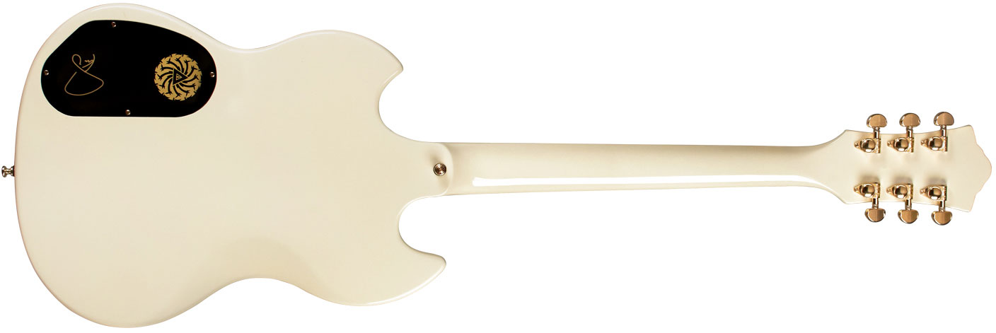 Guild Kim Thayil Polara Newark St Signature 2h Ht Rw - Vintage White - Guitarra eléctrica de autor - Variation 1