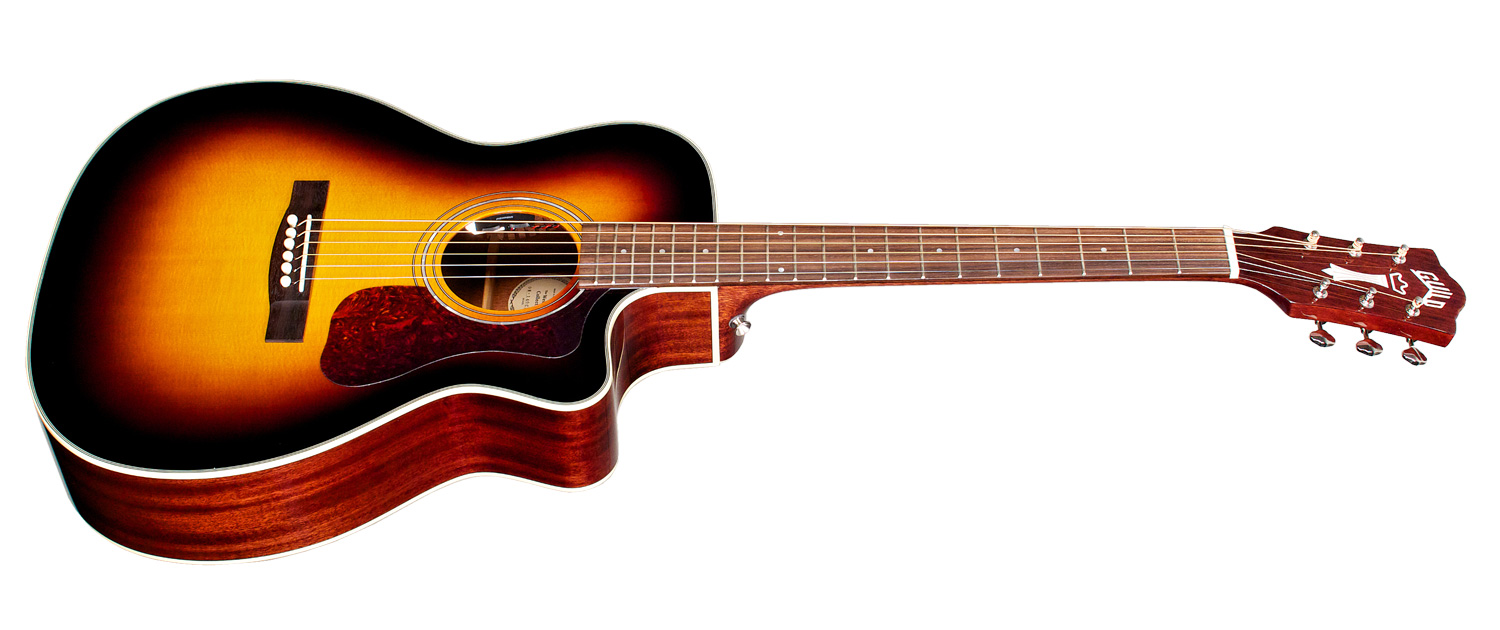 Guild Om-140ce Westerly Orchestra Cw Epicea Acajou Rw +housse - Sunburst - Guitarra electro acustica - Variation 2