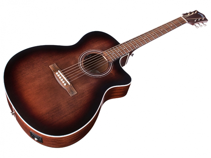 Guild Om-240ce Westerly Orchestra Cw Epicea Acajou Pf - Antique Charcoal Burst - Guitarra electro acustica - Variation 1