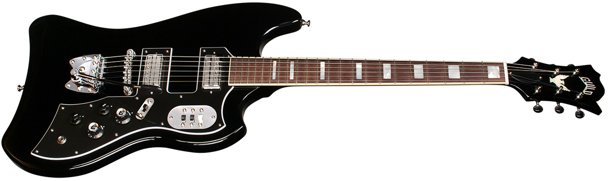 Guild S-200 T-bird - Noir - Guitarra electrica retro rock - Variation 2