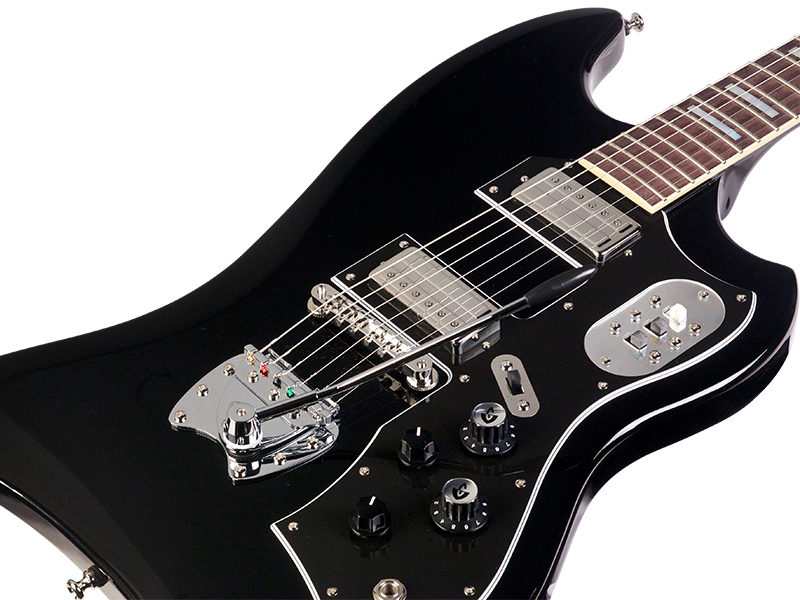 Guild S-200 T-bird - Noir - Guitarra electrica retro rock - Variation 4