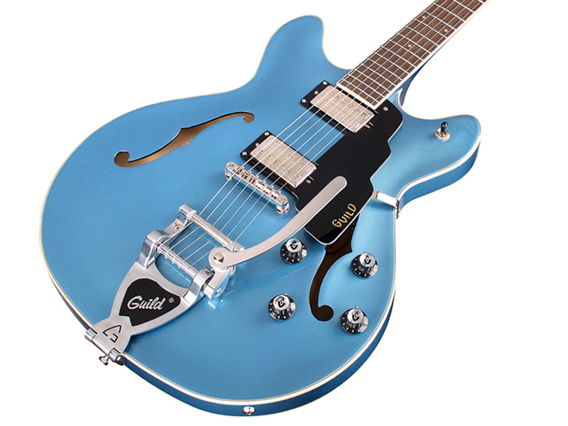 Guild Starfire I Dc Newark St Hh Bigsby Rw - Pelham Blue - Guitarra eléctrica semi caja - Variation 2