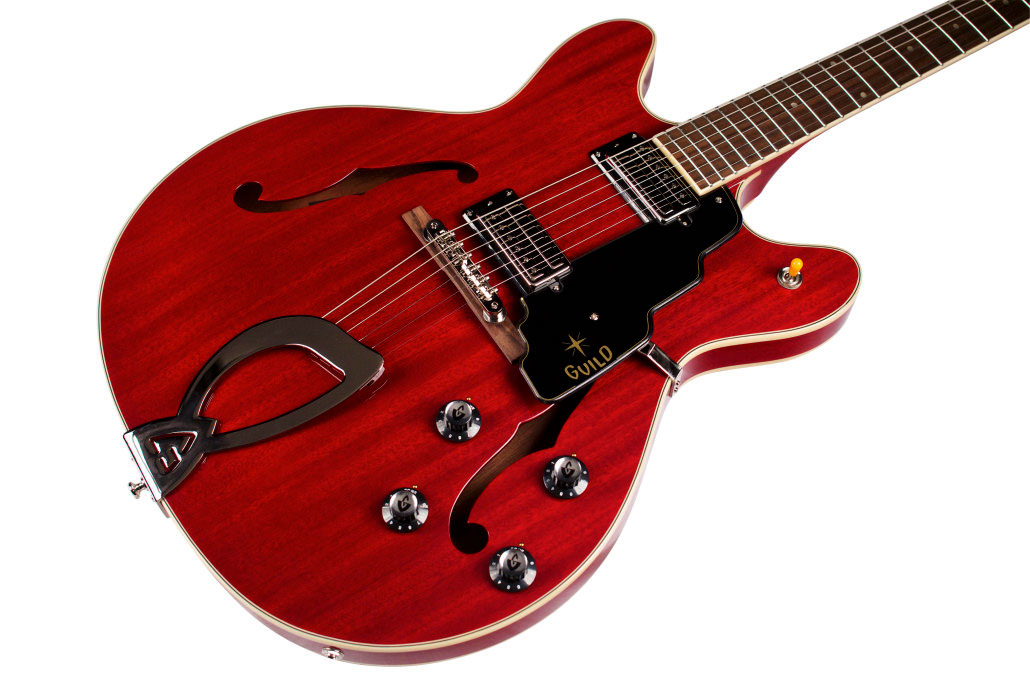 Guild Starfire Iv Newark St Hh Ht Rw - Cherry Red - Guitarra eléctrica semi caja - Variation 2