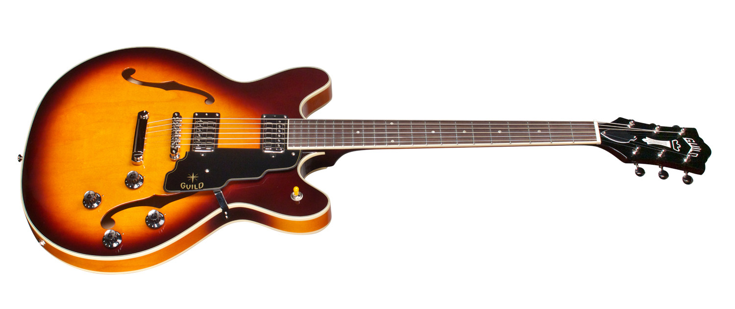 Guild Starfire Iv St Maple Newark St Hh Ht Rw - Maple Antique Sunburst - Guitarra eléctrica semi caja - Variation 1