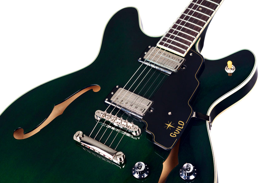 Guild Starfire Iv St Maple Newark St Hh Ht Rw - Emerald Green - Guitarra eléctrica semi caja - Variation 3