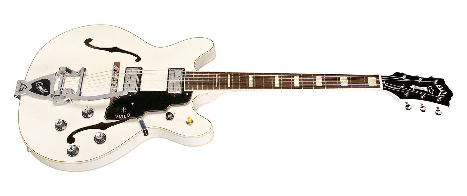 Guild Starfire V Newark St Hh Bigsby Rw - White - Guitarra eléctrica semi caja - Variation 1