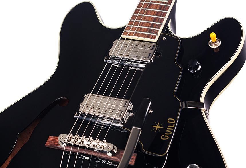 Guild Starfire V Newark St Hh Bigsby Rw - Black - Guitarra eléctrica semi caja - Variation 3