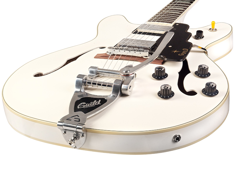 Guild Starfire V Newark St Hh Bigsby Rw - White - Guitarra eléctrica semi caja - Variation 3