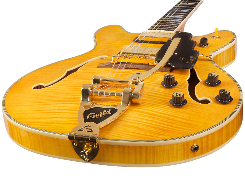 Guild Starfire Vi Newark St Hh Bigsby Rw - Natural - Guitarra eléctrica semi caja - Variation 2