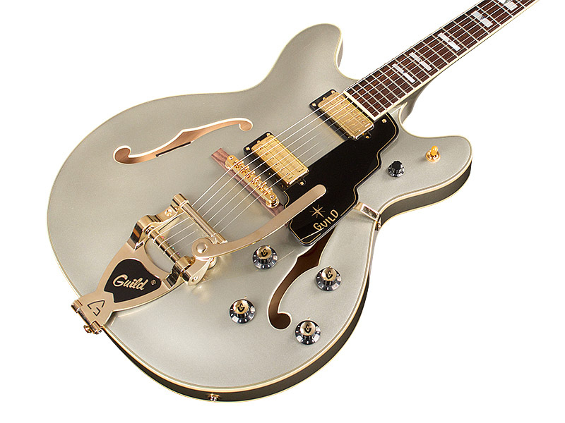 Guild Starfire Vi Newark St Hh Bigsby Rw - Shoreline Mist - Guitarra eléctrica semi caja - Variation 2