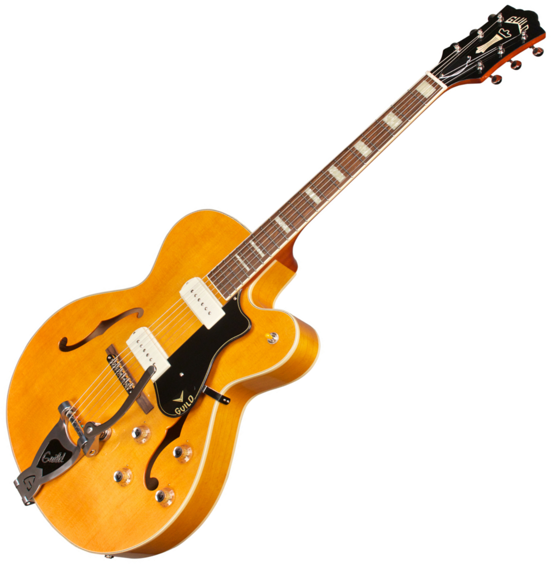 Guild X-175b Manhattan Newark St Collection Bigsby +etui - Blonde - Guitarra eléctrica semi caja - Variation 1