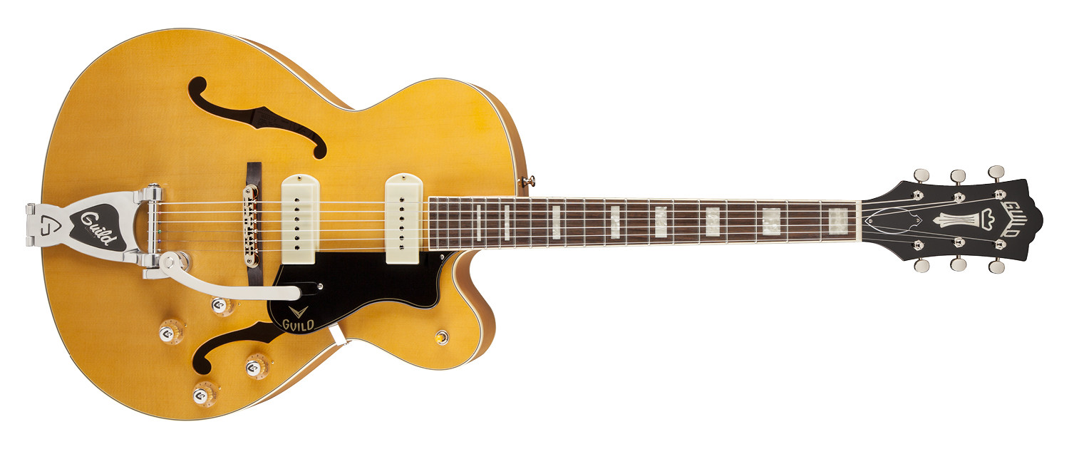 Guild X-175b Manhattan Newark St Collection Bigsby +etui - Blonde - Guitarra eléctrica semi caja - Variation 3