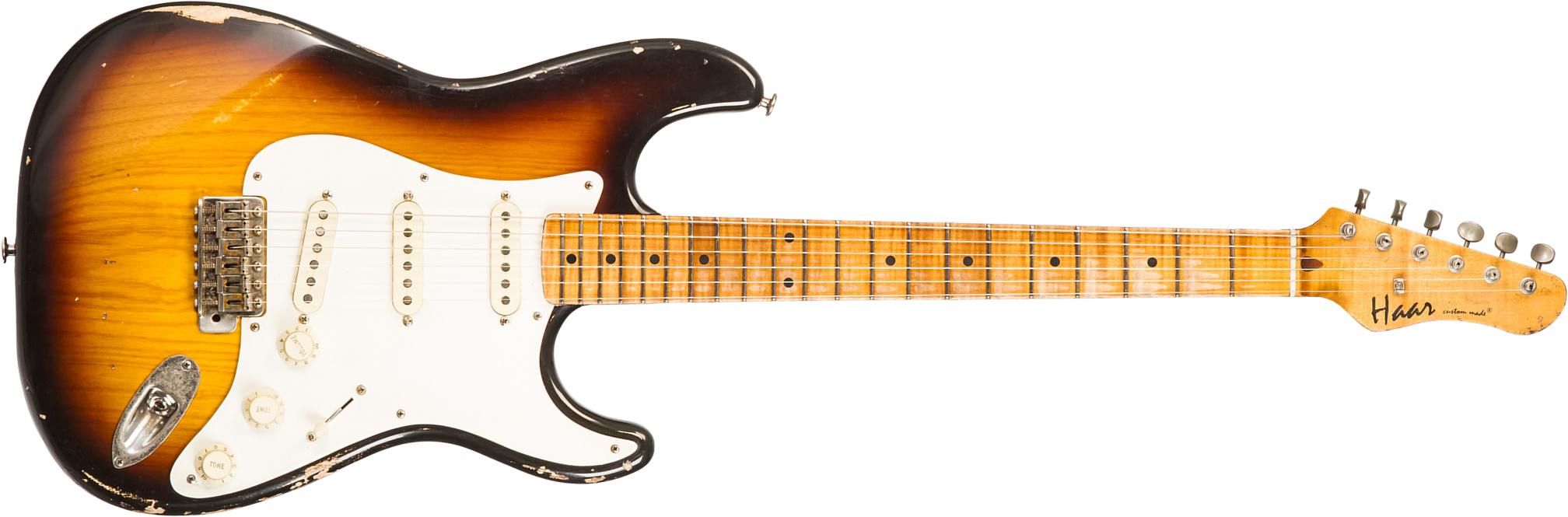 Haar Guitars Trad S 3s Kloppman Trem Mn #42273 - Aged 2-tone Tobacco - Guitarra eléctrica con forma de str. - Main picture