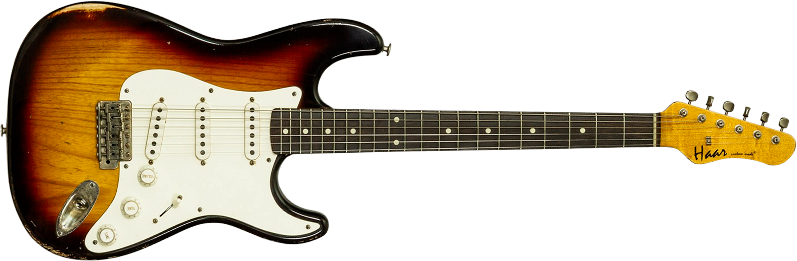 Haar Guitars Trad S 3s Klopppmann Trem Rw #43484 - Aged 2-tone Chocolate Sunburst - Guitarra eléctrica con forma de str. - Main picture