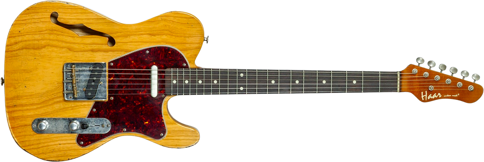 Haar Guitars Trad T Thinline 2s Lindy Fralin Rw #43483 - Aged Antique Natural - Guitarra eléctrica con forma de tel - Main picture