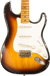 Guitarra eléctrica con forma de str. Haar guitars Trad S #42273 - Aged 2-Tone Tobacco