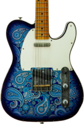 Guitarra eléctrica con forma de tel Haar guitars Trad T Custom #43518 - Blue Paisley