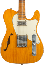 Guitarra eléctrica con forma de tel Haar guitars Trad T Thinline #42270 - Aged Orange Antique