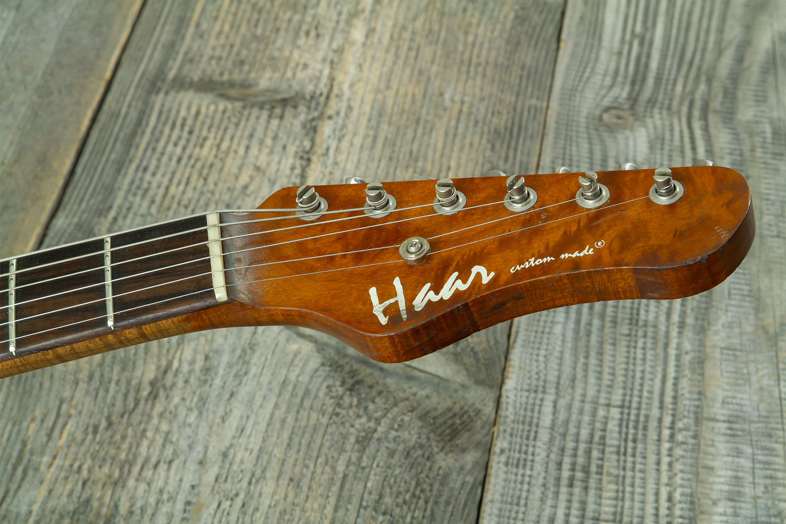 Haar Guitars Trad Jg 2s Amber Trem Rw #43594 - Aged Sherwood Green Metallic - Guitarra electrica retro rock - Variation 15