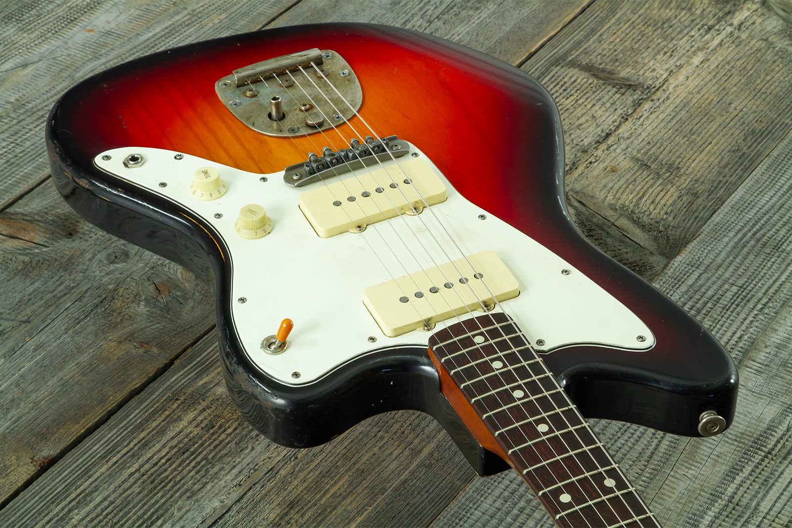 Haar Guitars Trad Jm 2s Fralin #43593 - Aged 3 Tone Sunburst - Guitarra electrica retro rock - Variation 3