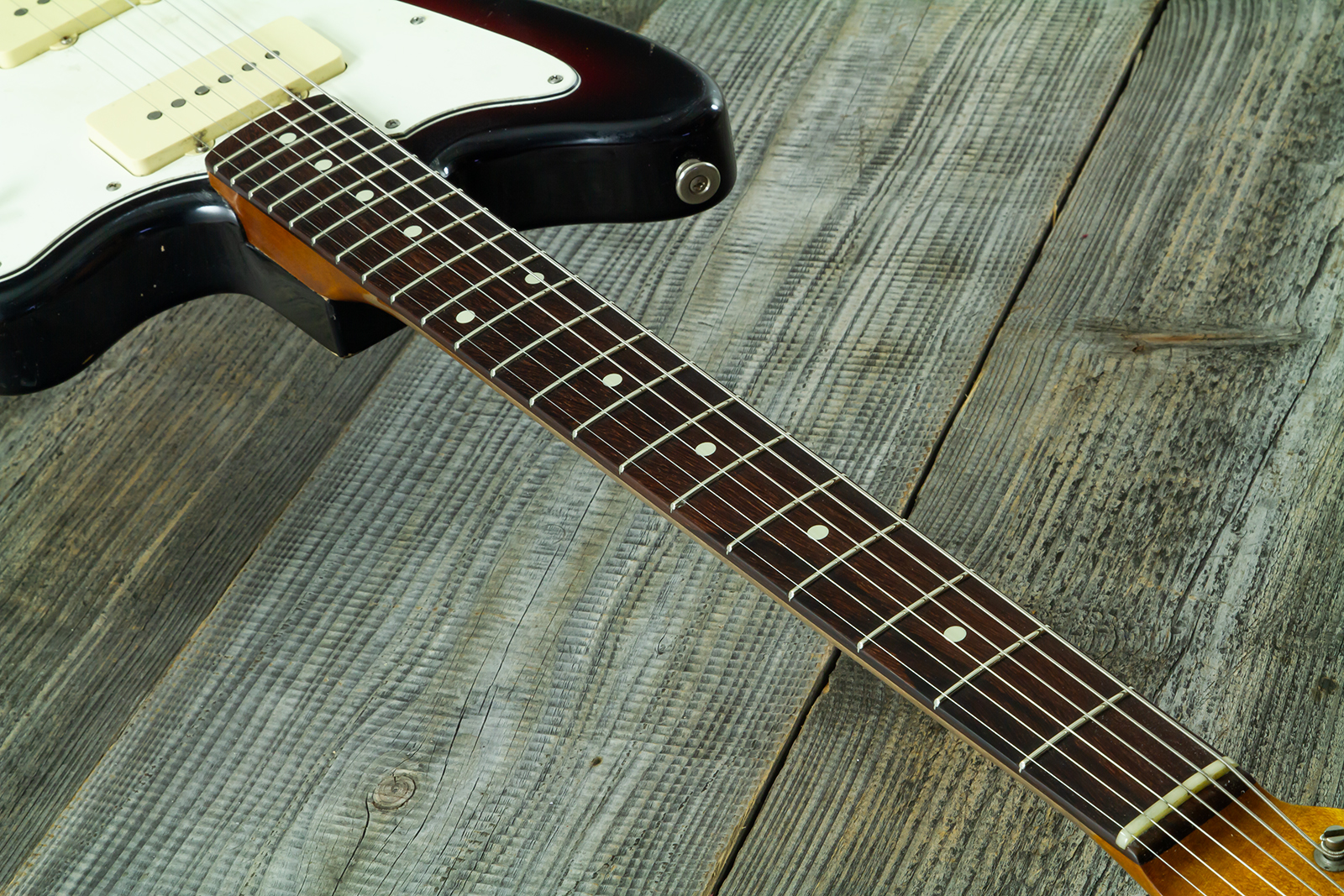 Haar Guitars Trad Jm 2s Fralin #43593 - Aged 3 Tone Sunburst - Guitarra electrica retro rock - Variation 6