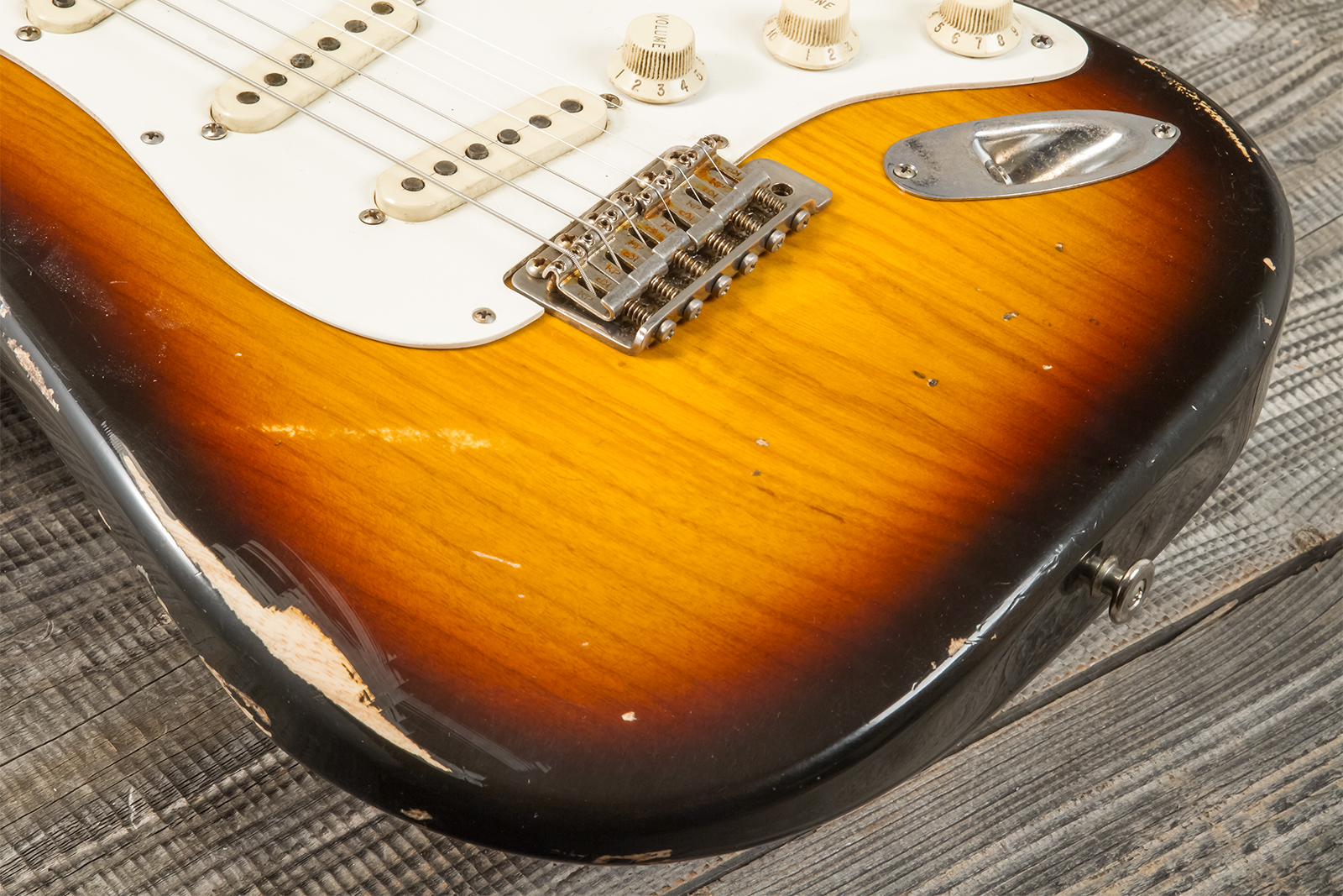Haar Guitars Trad S 3s Kloppman Trem Mn #42273 - Aged 2-tone Tobacco - Guitarra eléctrica con forma de str. - Variation 3