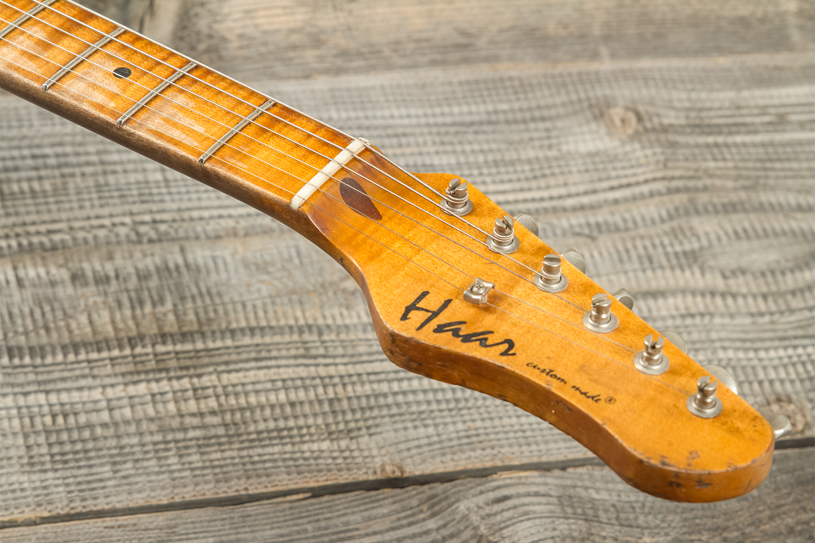 Haar Guitars Trad S 3s Kloppman Trem Mn #42273 - Aged 2-tone Tobacco - Guitarra eléctrica con forma de str. - Variation 6