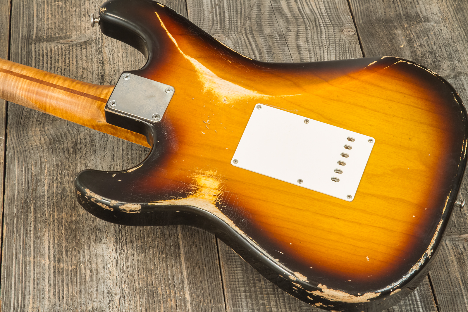 Haar Guitars Trad S 3s Kloppman Trem Mn #42273 - Aged 2-tone Tobacco - Guitarra eléctrica con forma de str. - Variation 7