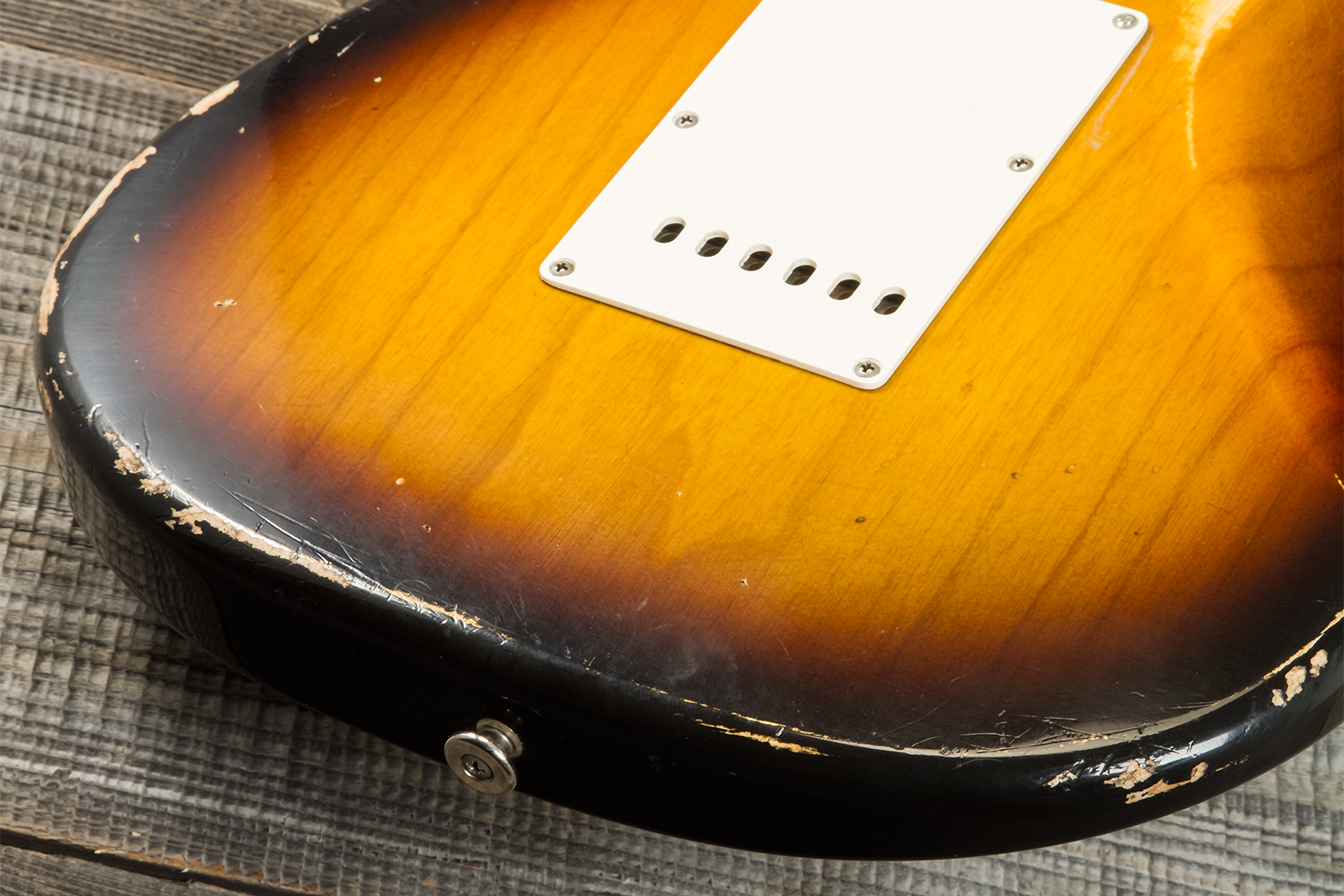 Haar Guitars Trad S 3s Kloppman Trem Mn #42273 - Aged 2-tone Tobacco - Guitarra eléctrica con forma de str. - Variation 8